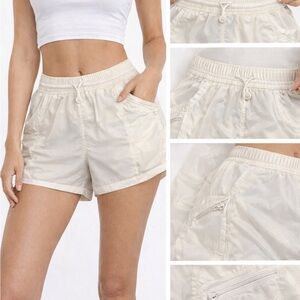 Outdoor Voices Light Cream Athletic Shorts